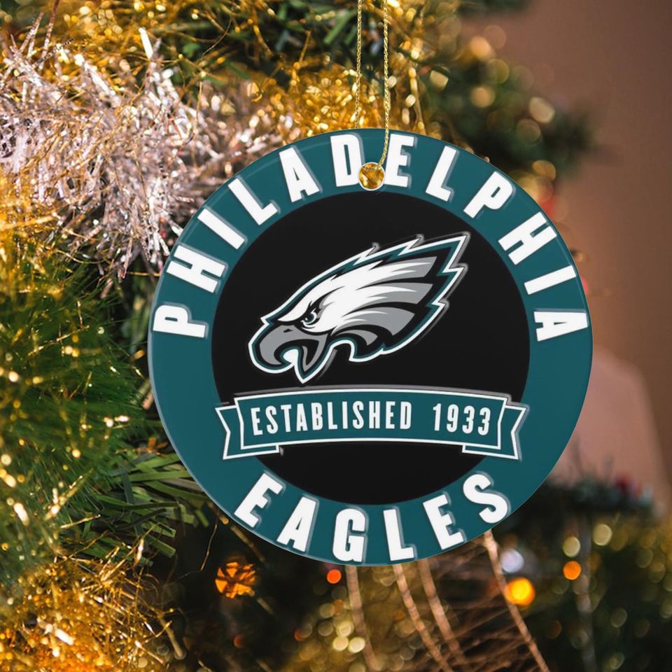 Eagles Ceramic Circle Ornament