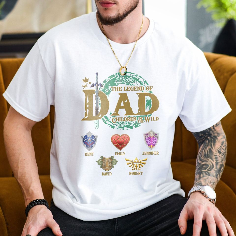 Personalized The Legend Of Dad Shirt, Zelda Dad Shirt, Custom Zelda Shirt