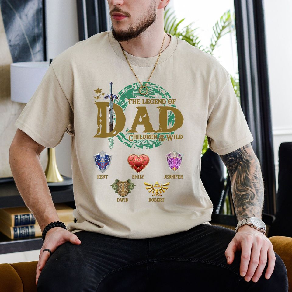 Personalized The Legend Of Dad Shirt, Zelda Dad Shirt, Custom Zelda Shirt