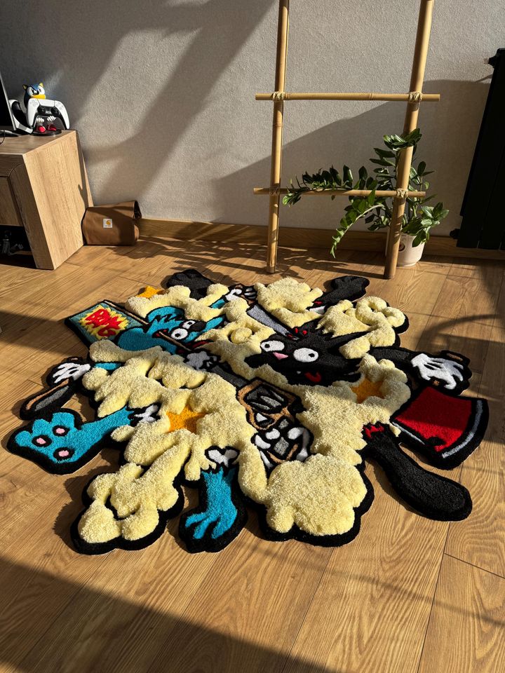 Itchy and Scratchy Wool Rug: 3D Tufted Carpet