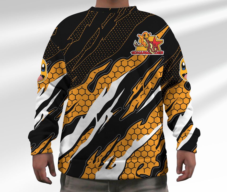 Charmander Sweatshirt Evolution Charmander Japanese Anime Sweatshirt Cute Charizard Shirt Gift