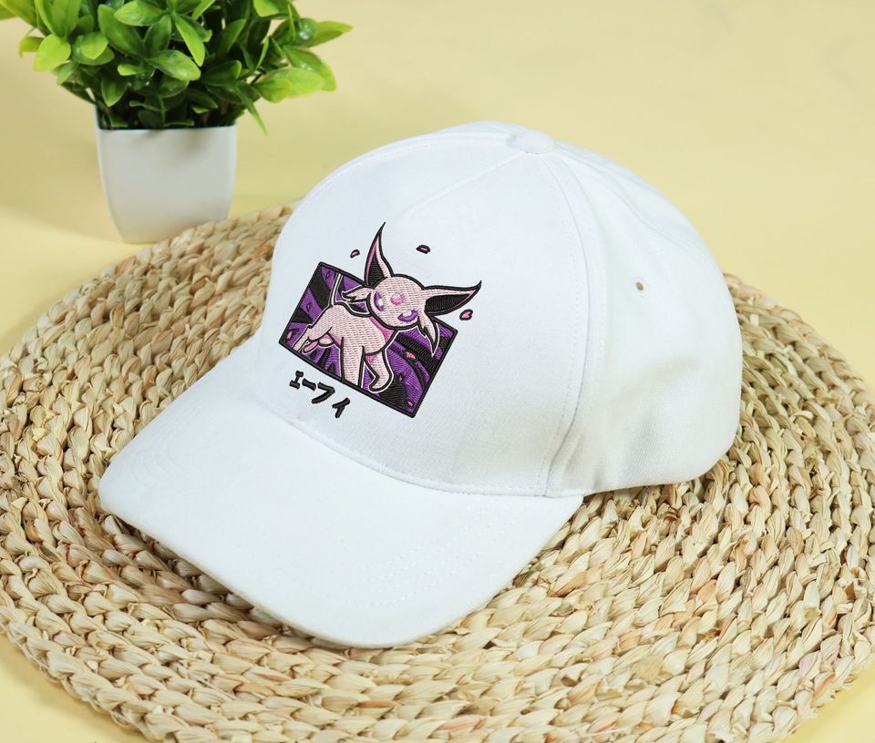 Embroidery Espeon Cap Anime Espeon Embroidered Hat Gift