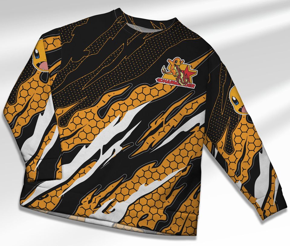 Charmander Sweatshirt Evolution Charmander Japanese Anime Sweatshirt Cute Charizard Shirt Gift