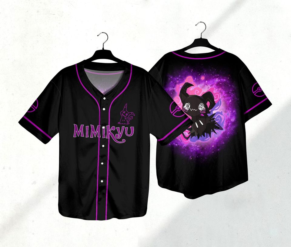 Mimikyu Baseball Jersey Shirt Japanese Anime Jersey Mimikyu Halloween Shirt Gift