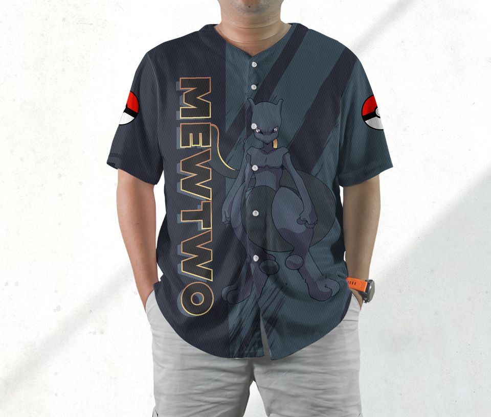 Mewtwo Baseball Jersey Shirt Mewtwo Jersey Gifts