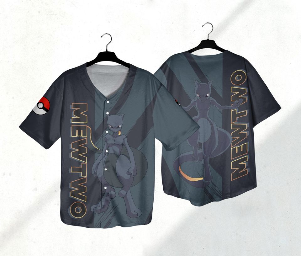 Mewtwo Baseball Jersey Shirt Mewtwo Jersey Gifts