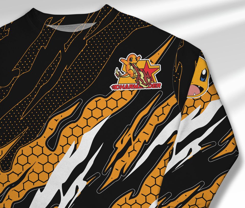 Charmander Sweatshirt Evolution Charmander Japanese Anime Sweatshirt Cute Charizard Shirt Gift