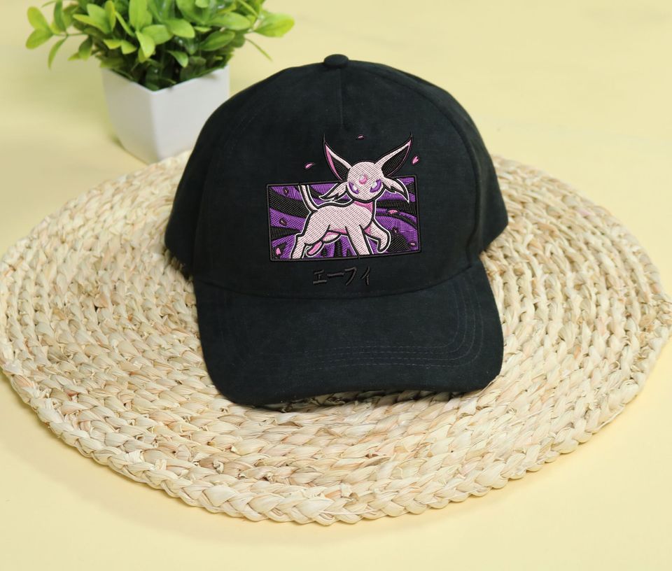 Embroidery Espeon Cap Anime Espeon Embroidered Hat Gift