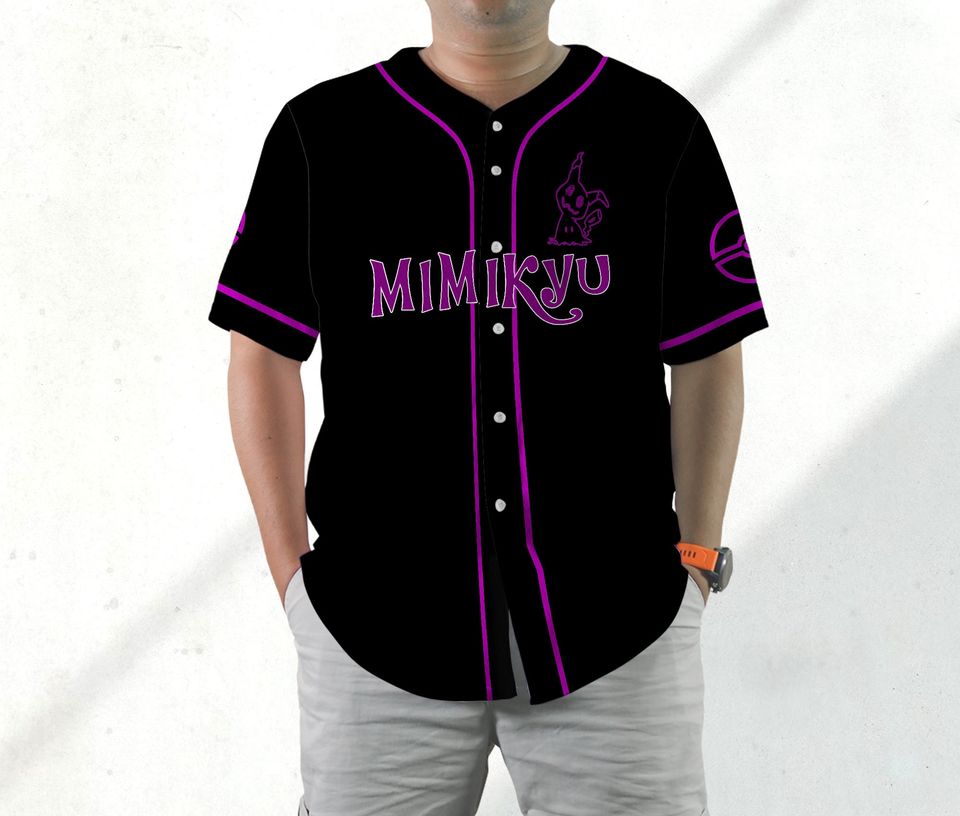 Mimikyu Baseball Jersey Shirt Japanese Anime Jersey Mimikyu Halloween Shirt Gift