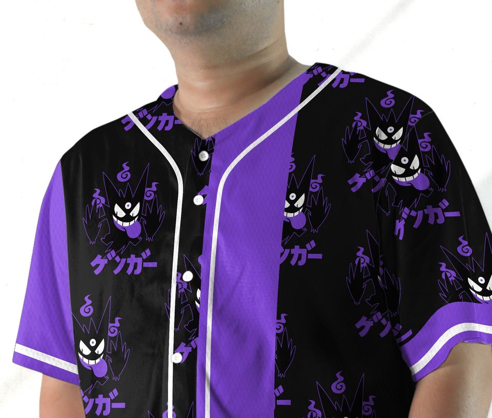 Gengar Baseball Jersey Shirt Gengar Jersey Gifts
