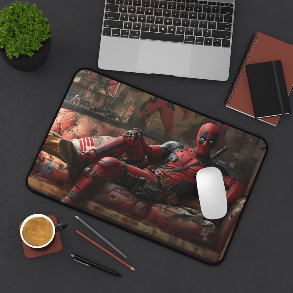 Deadpool Non-Slip Desk Mat - Superhero Large Gaming Mouse Pad - Perfect Comic Fan Gift
