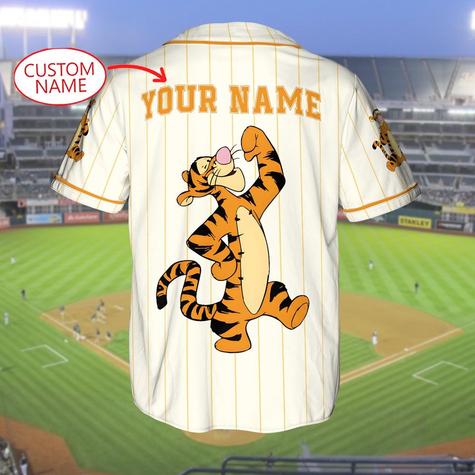 Personalized Disney Tigger Baseball Jersey, Cute Tigger Jersey Tee, Magic Kingdom Gift