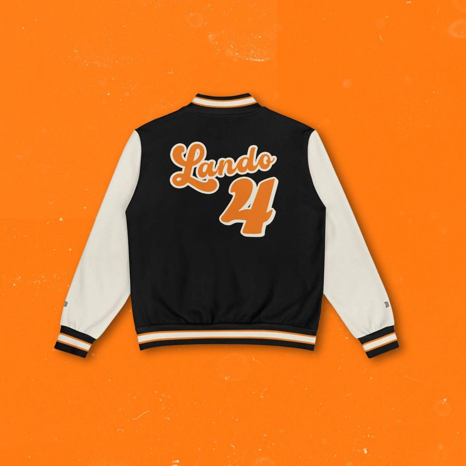 Lando Norris Mc.Larren Racing F_1 Baseball Jacket: Unisex Racing Fan Apparel