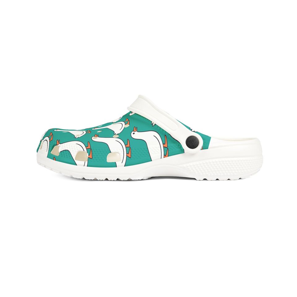 Goose Pattern Crock Shoes