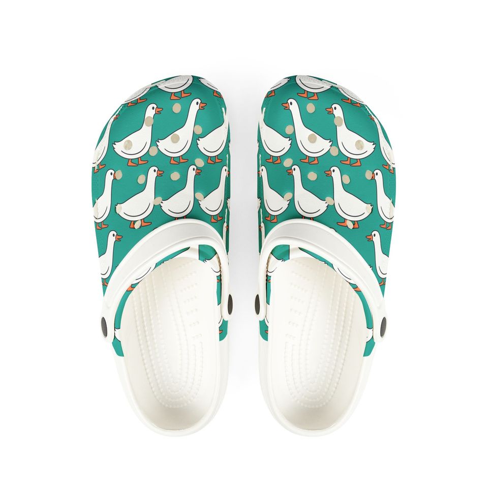 Goose Pattern Crock Shoes