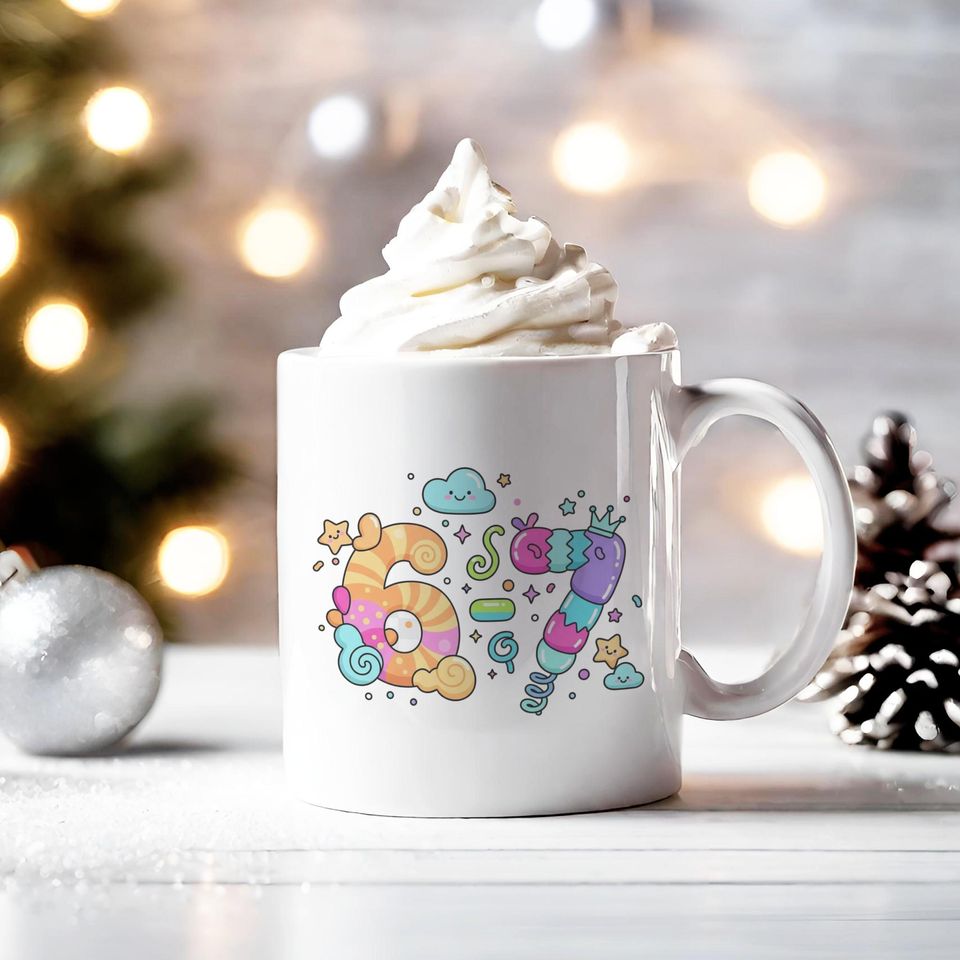 67 Meme Coffee Mug: TikTok Trend Design, Funny Gift