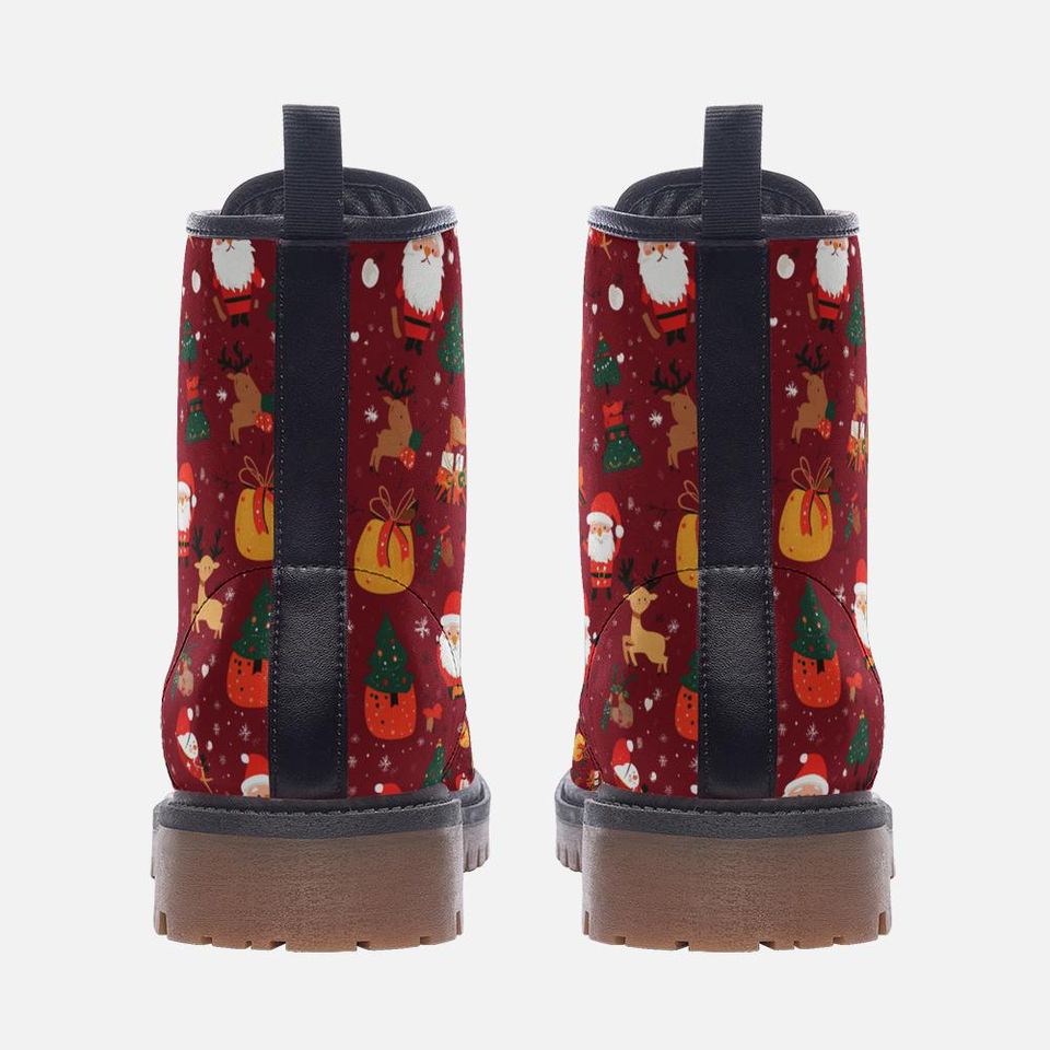 Christmas Santa Claus Leather Boots