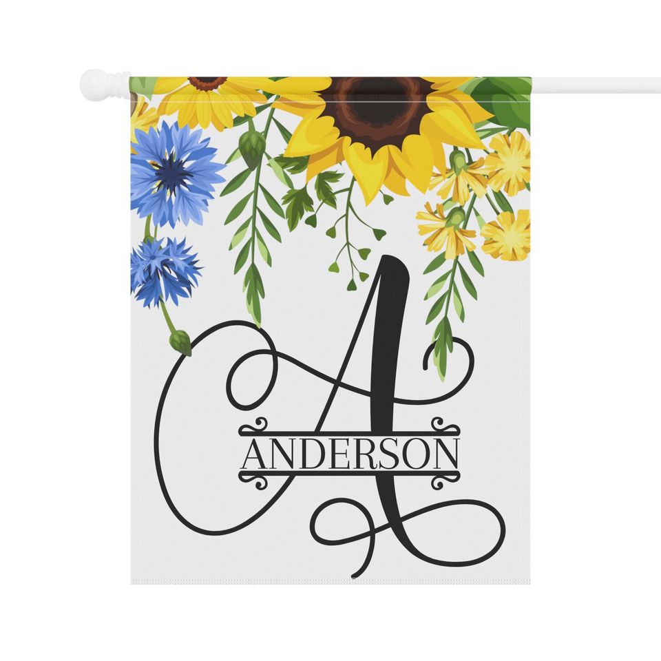 Personalized monogram house flags