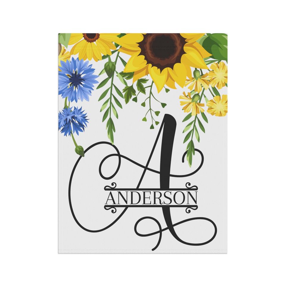 Personalized monogram house flags