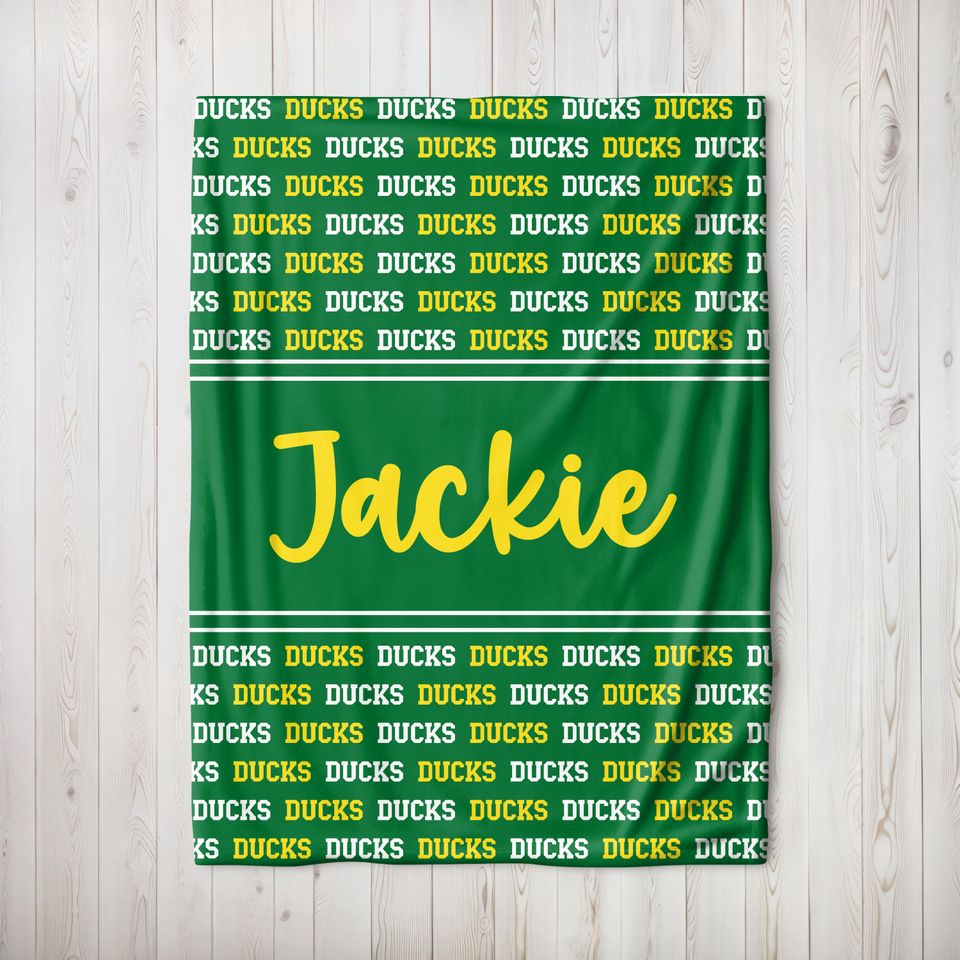 Custom Oregon Gift Blanket, Sports Fan , Oregon Man Cave Decor, College Dorm Blanket, Tailgate Blanket, Graduation Gift, Holiday Gift