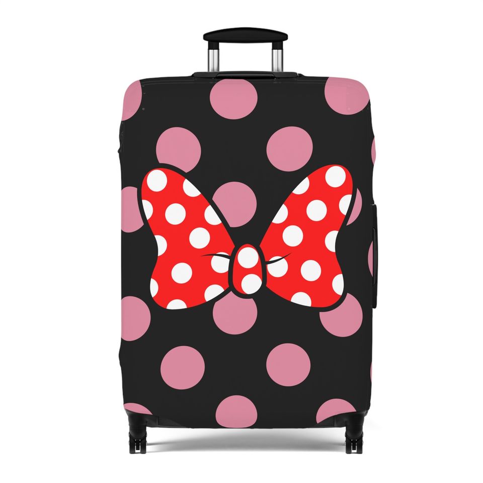 Minnie Mouse Inspired Luggage Cover, Printed Suitcase Protector
