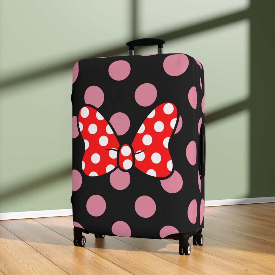 Minnie Mouse Inspired Luggage Cover, Printed Suitcase Protector