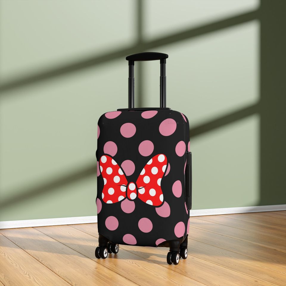 Minnie Mouse Inspired Luggage Cover, Printed Suitcase Protector