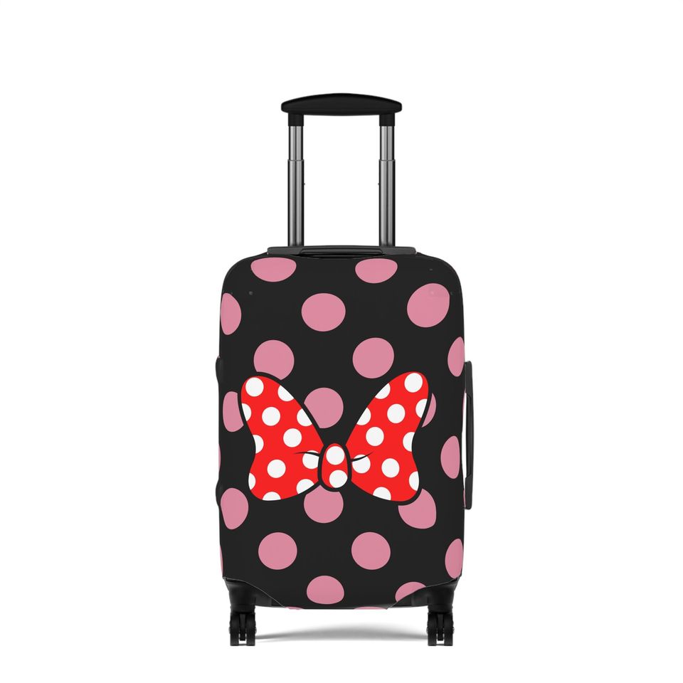 Minnie Mouse Inspired Luggage Cover, Printed Suitcase Protector