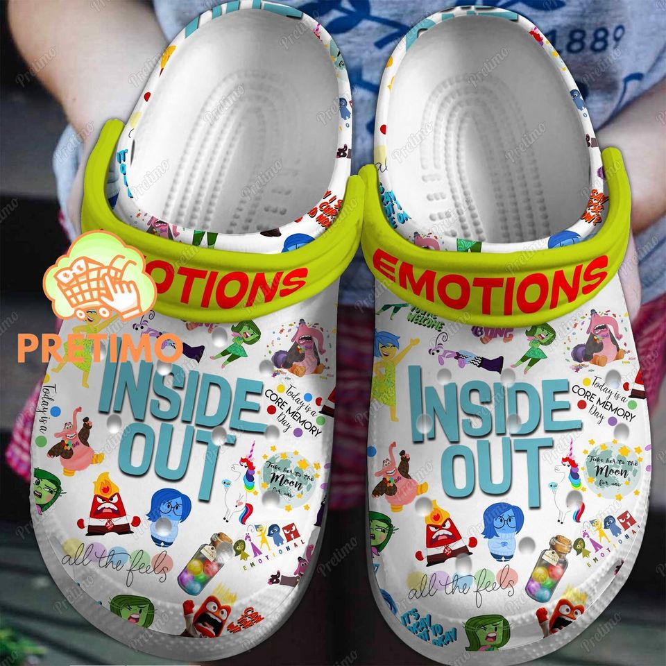 Inside Out 2 Sandals, Inside Out 2 Shoes, Inside Out Emotion Summer Slippers