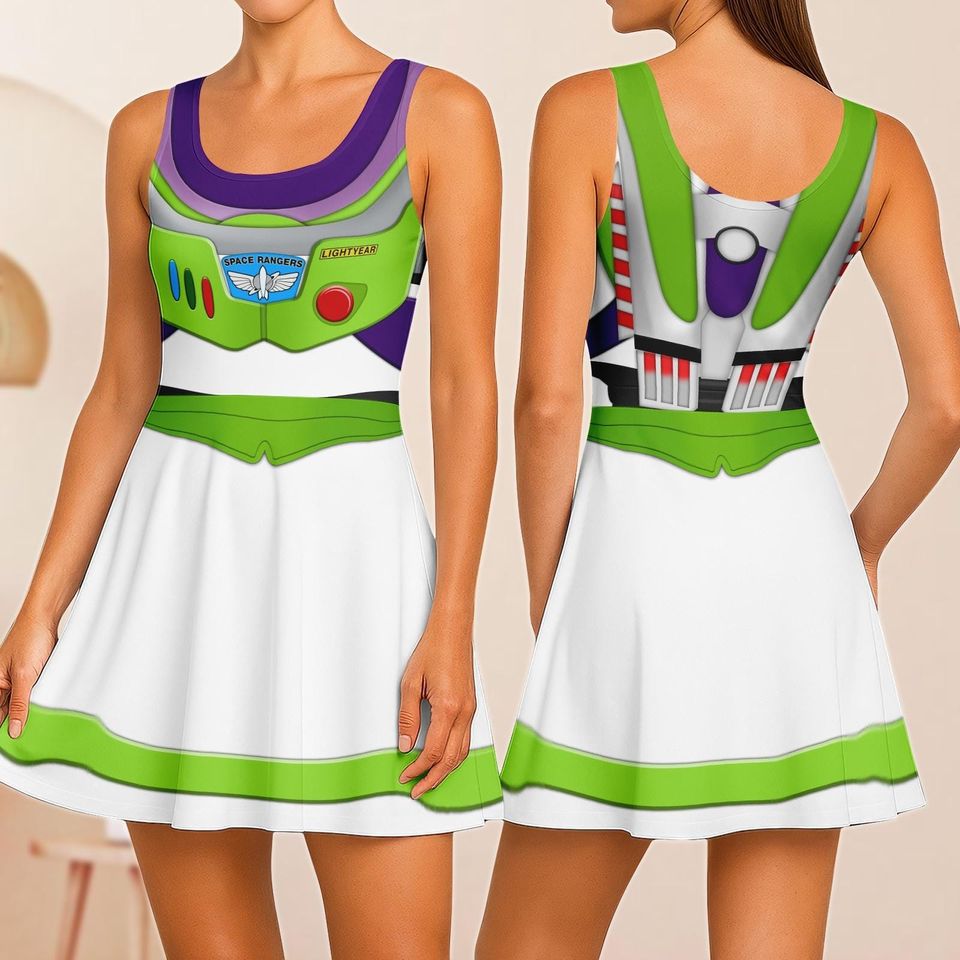 Buzz Lightyear Cosplay Skater Dress, Disneybound Running Dress