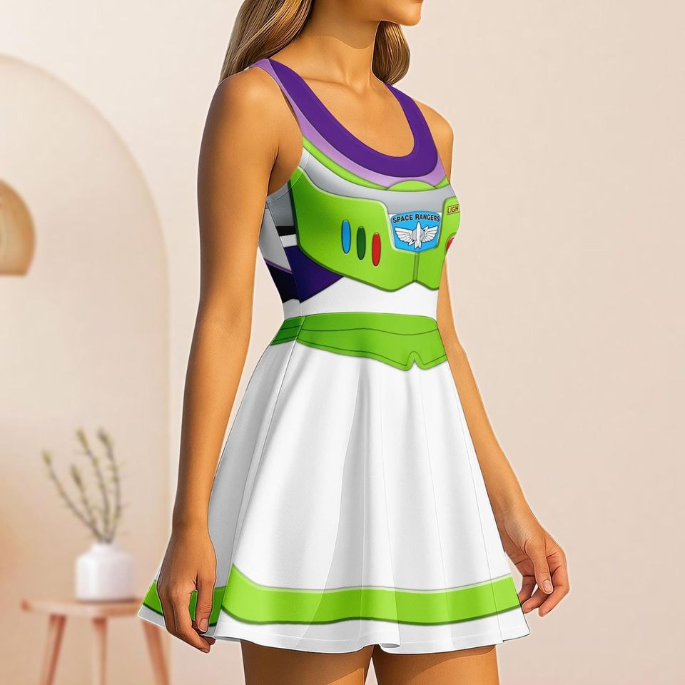 Buzz Lightyear Cosplay Skater Dress, Disneybound Running Dress