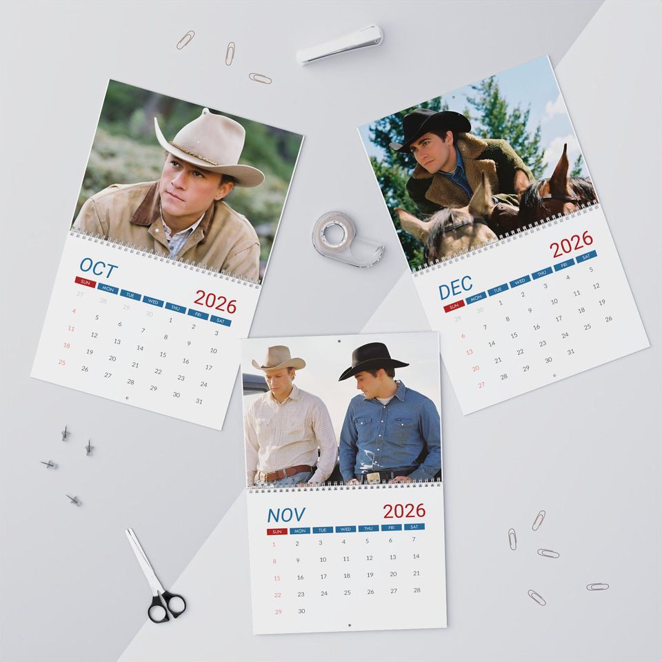 Brokeback Mountain Movie 2026 Wall Calendar, Gift for Fan, LGBT Gifts, LGBTQ+ Lovers
