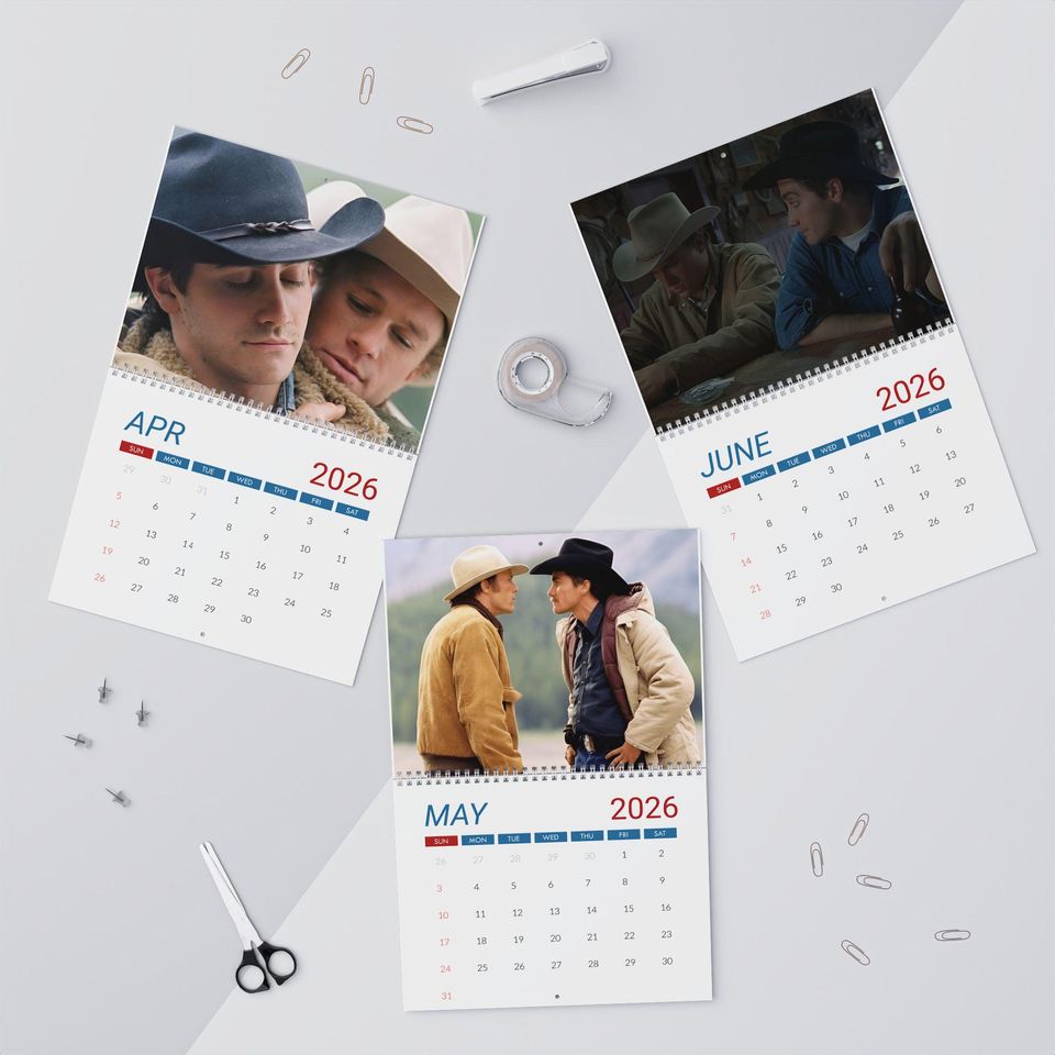 Brokeback Mountain Movie 2026 Wall Calendar, Gift for Fan, LGBT Gifts, LGBTQ+ Lovers