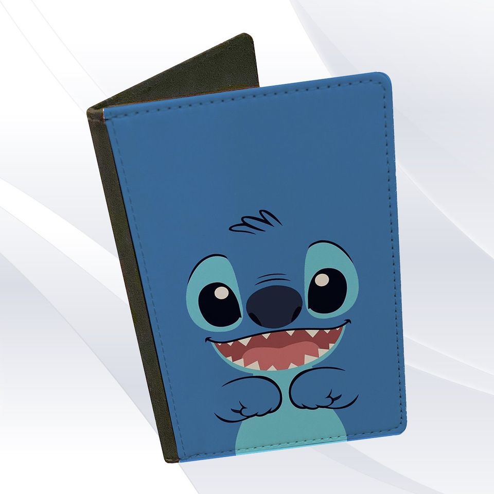 Stitch Cute Happy Face Passport Holder