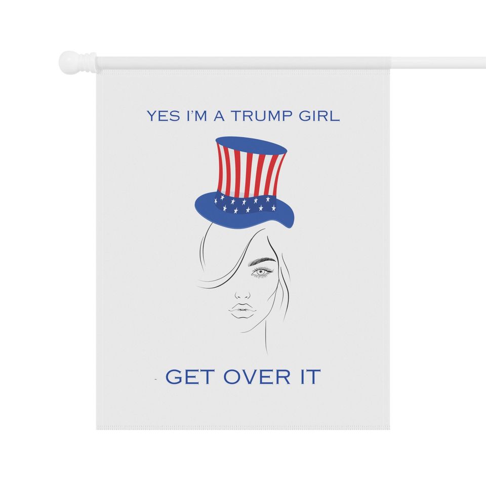 Custom Spring Garden Flag House Banner Trump Girl