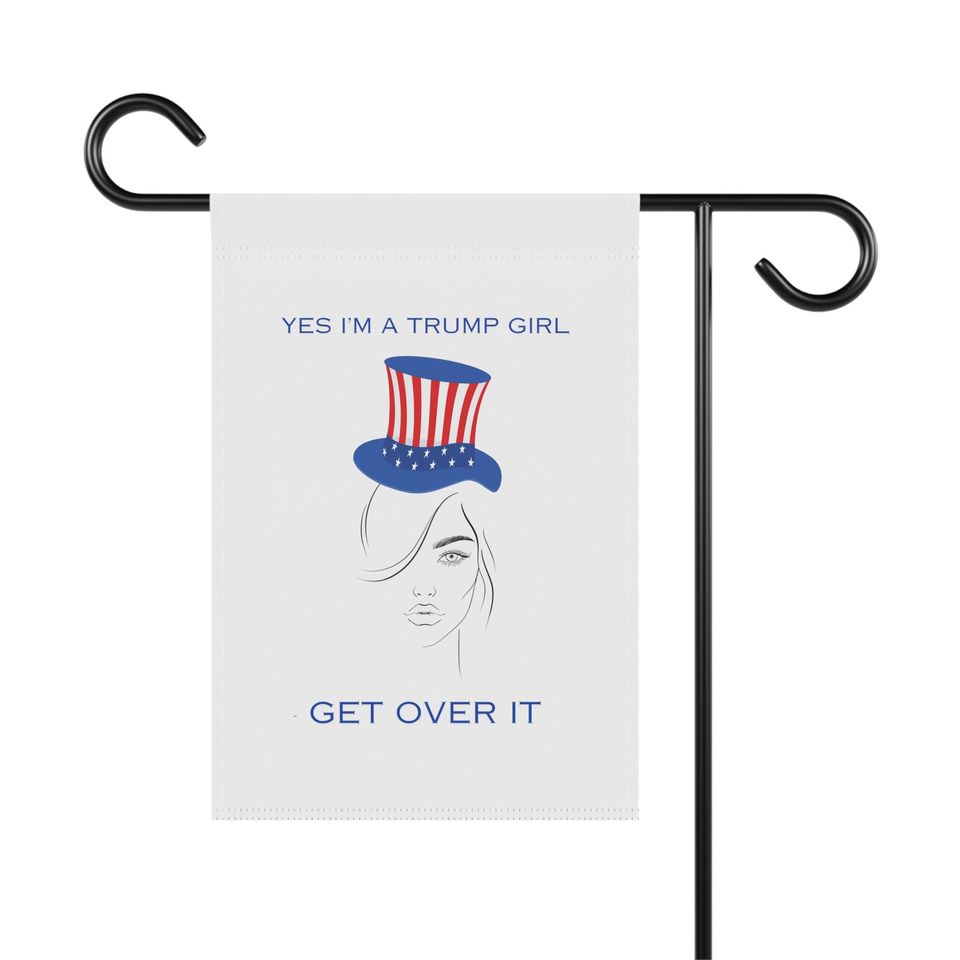 Custom Spring Garden Flag House Banner Trump Girl