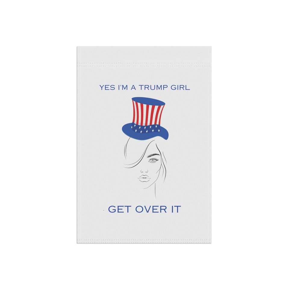 Custom Spring Garden Flag House Banner Trump Girl