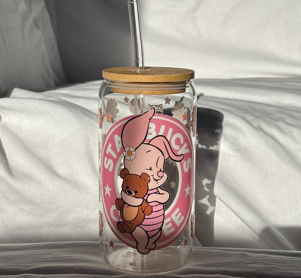 Piglet Glass Tumbler