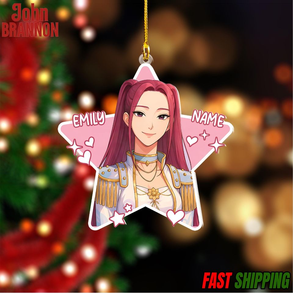 Personalized Name KPOP Ornament, KPOP Christmas Keepsake, Huntrix Ornament