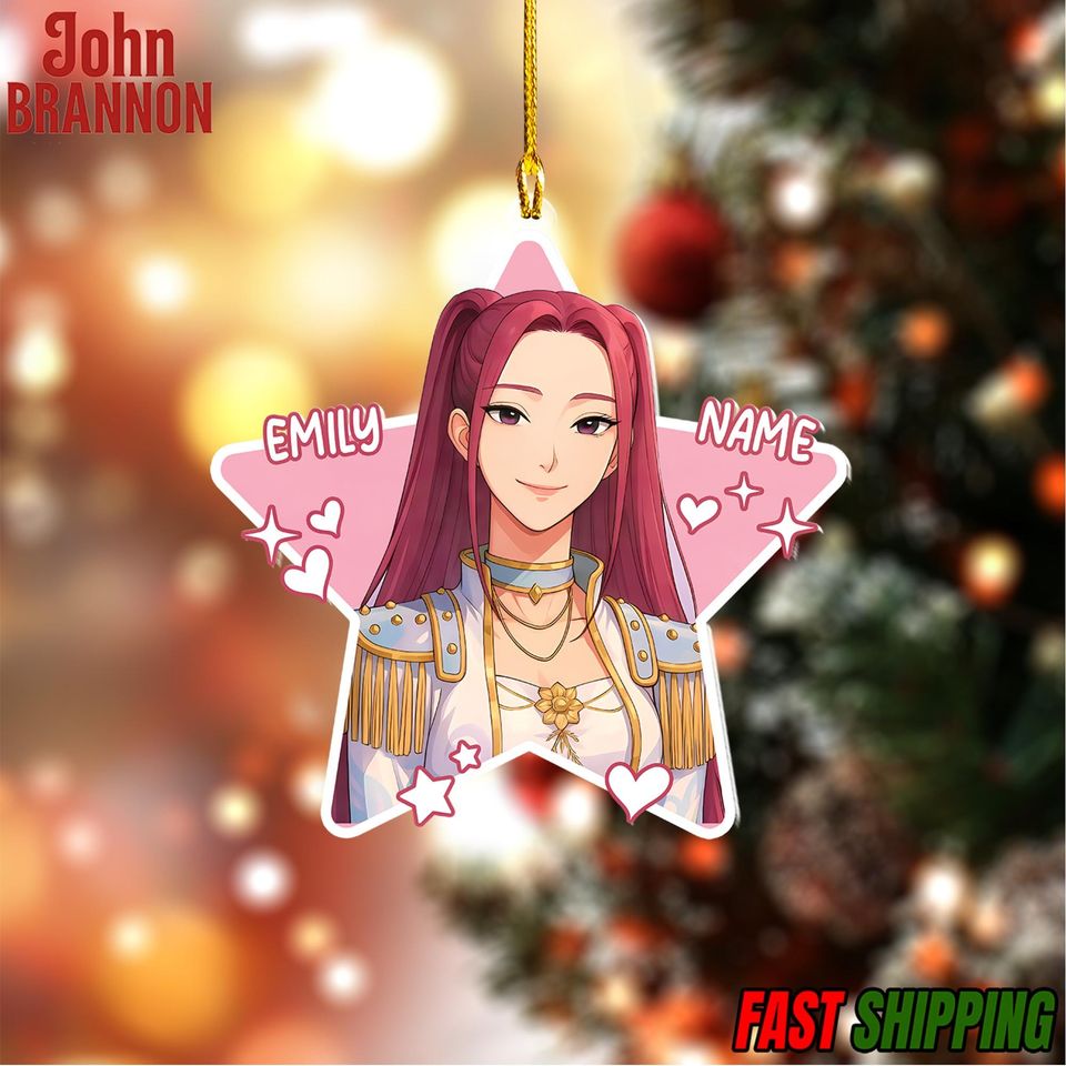 Personalized Name KPOP Ornament, KPOP Christmas Keepsake, Huntrix Ornament
