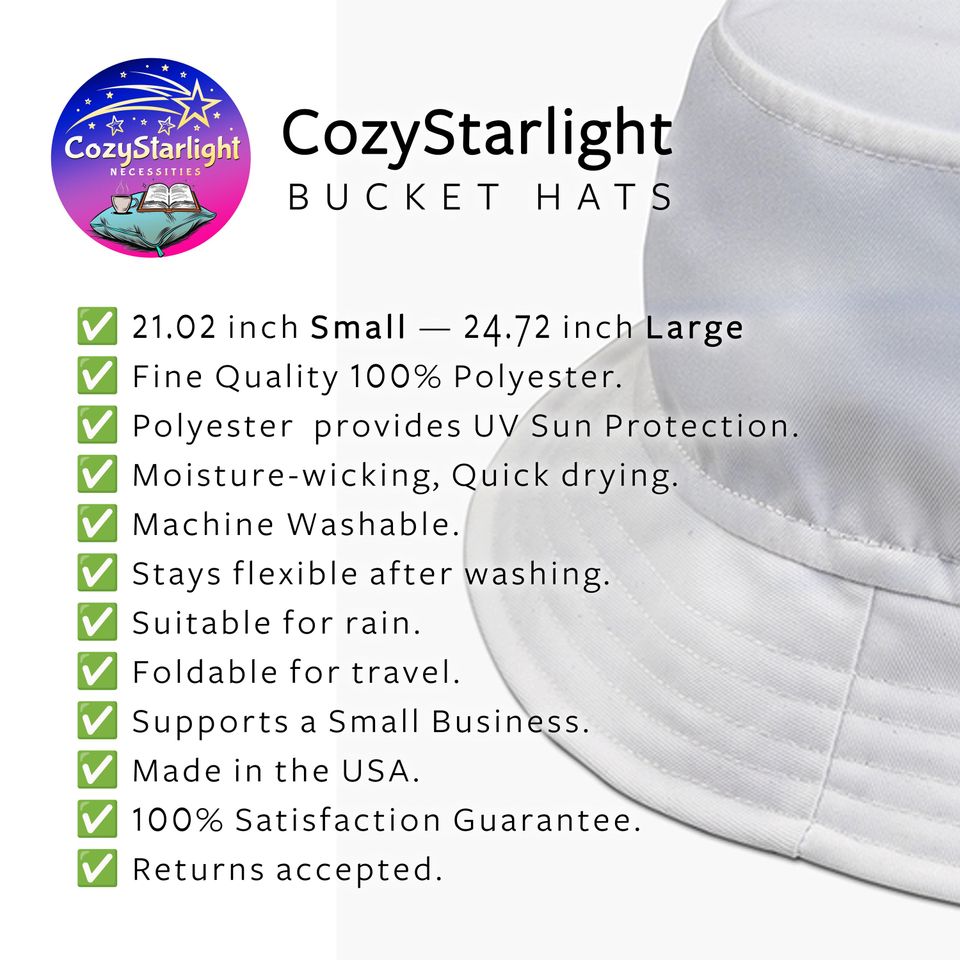 Cottagecore Bucket Hat, Whimsical Cottage Pattern Summer Bucket Hat