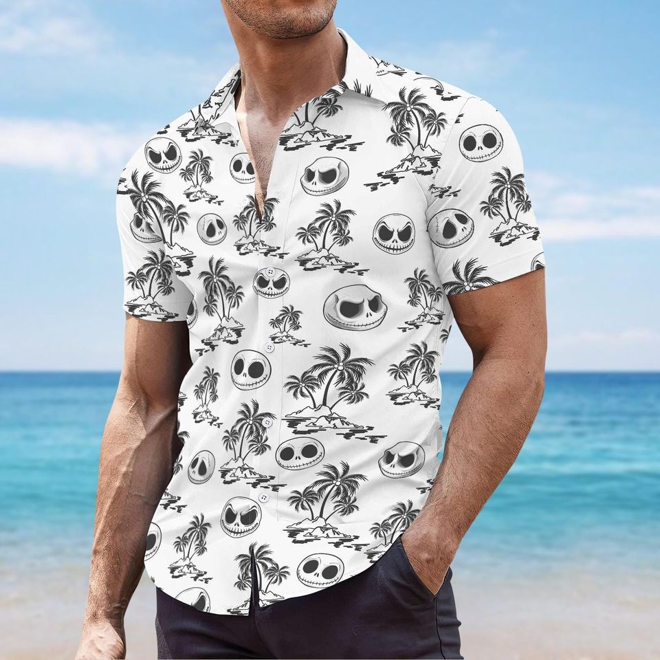 Jack Skellington Button Shirt, Disney Trip Shirt, Nightmare Before Christmas Shirt, Magic Kingdom Shirt, Vacation Shirt, Gift For Him