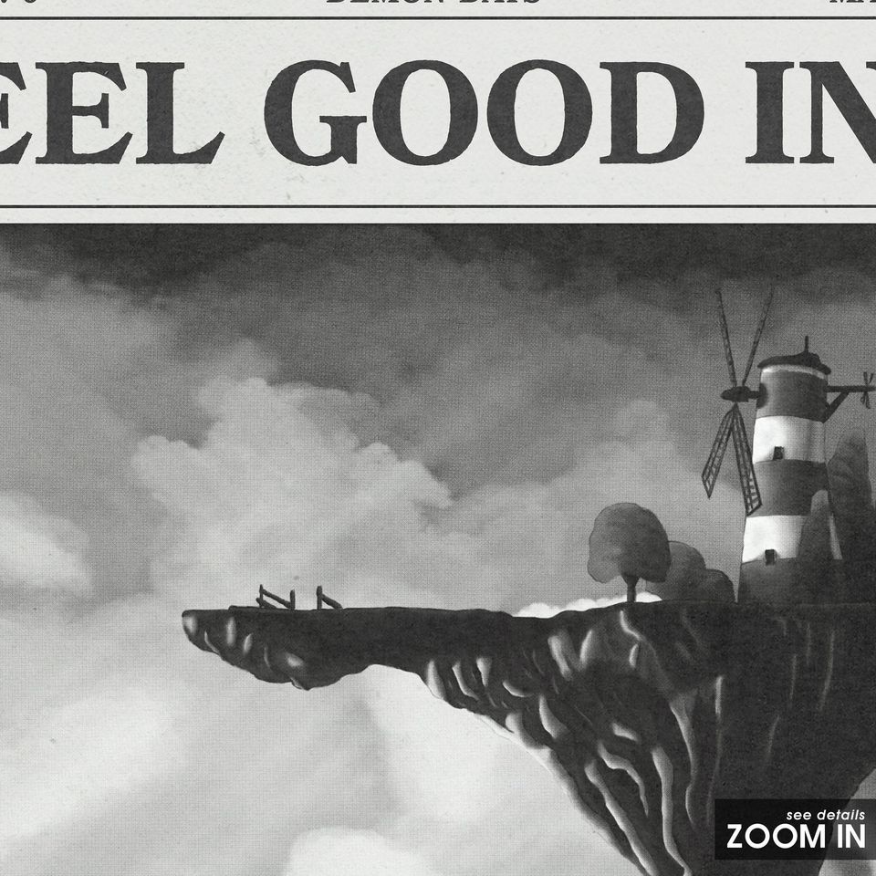 Gorillaz Retro Newspaper Print, Feel Good Inc Poster, , Gorillaz Poster, Demon Days Poster