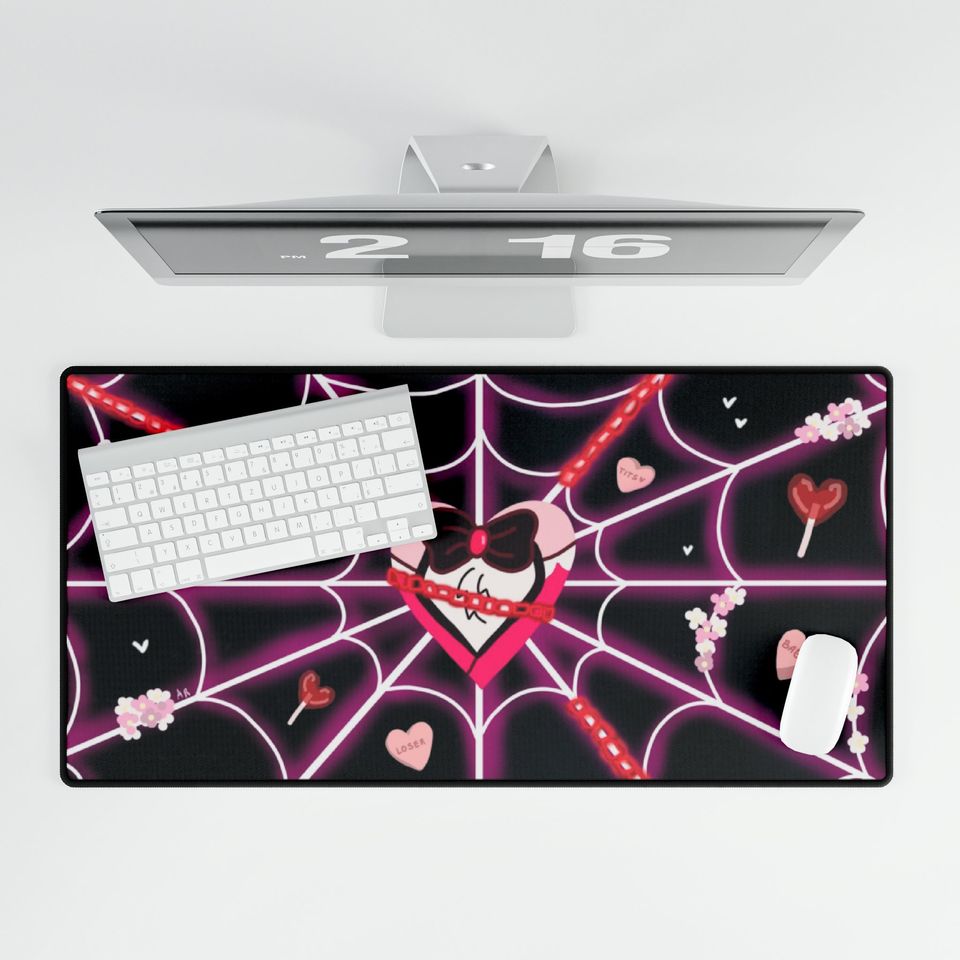 Angel Dust Hazbin Hotel Desk Mat, Hazbin Hotel Decor