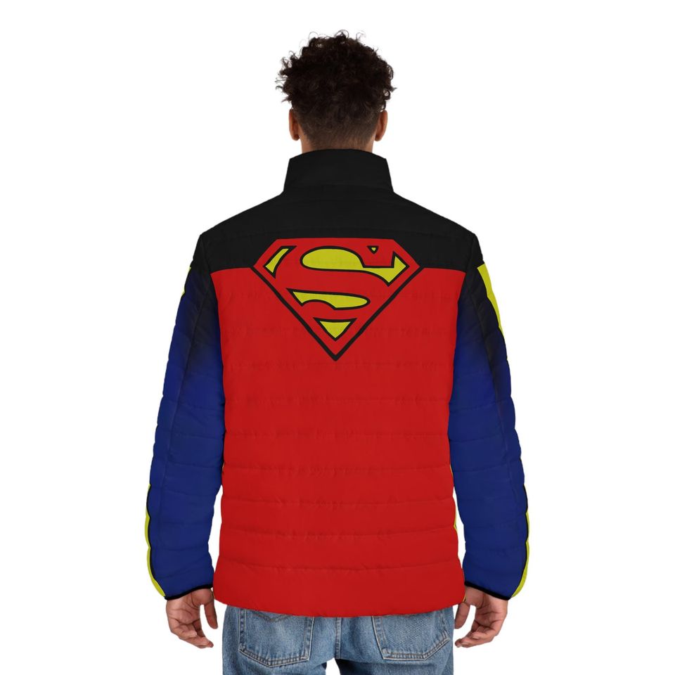 Irradicater Superman/Men's Puffer Jacket (AOP)