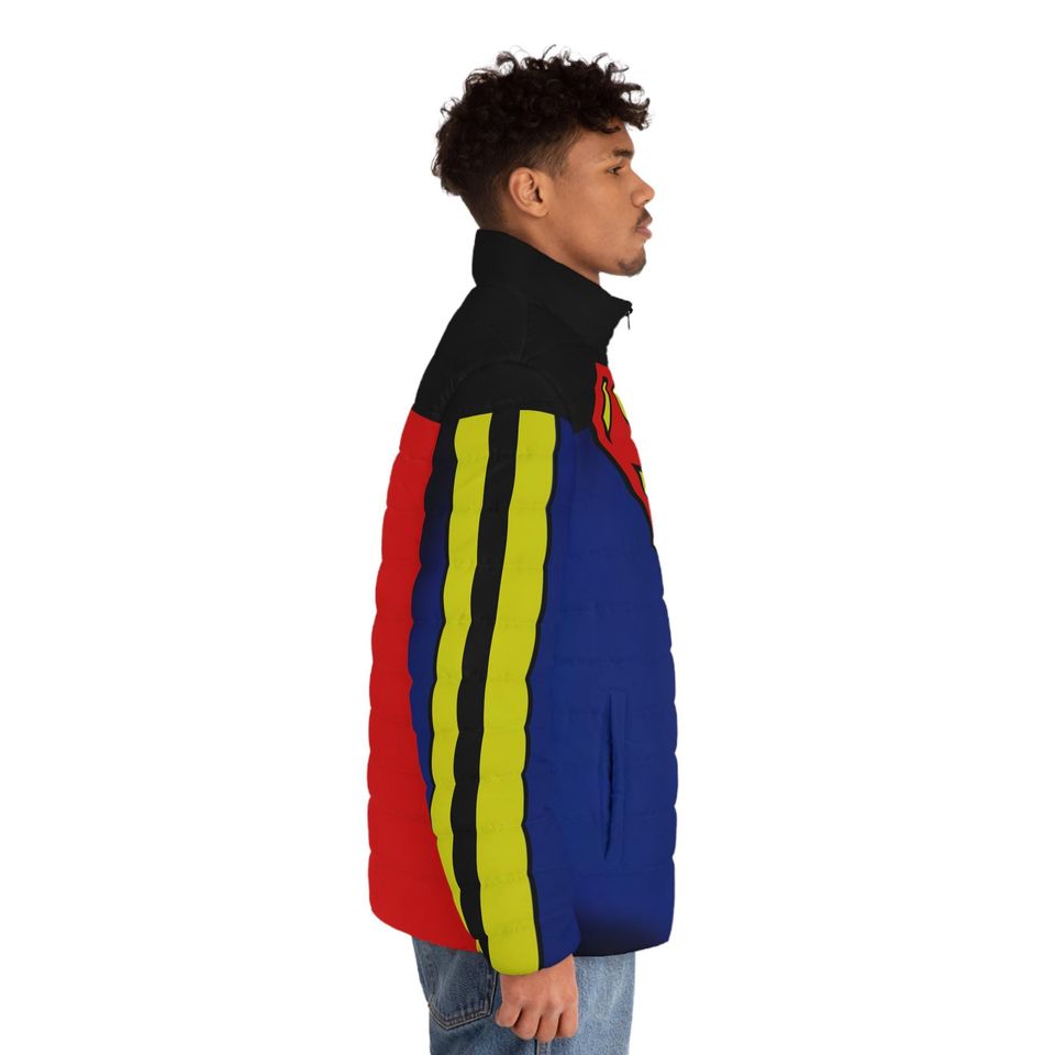Irradicater Superman/Men's Puffer Jacket (AOP)