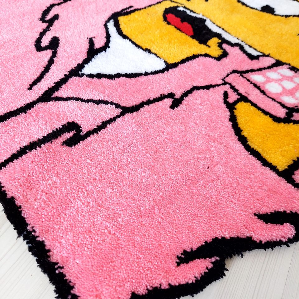 Bart Tufted Rug, Simpsons Movie Rug, Handmade Custom Area Rug, Gift for Her