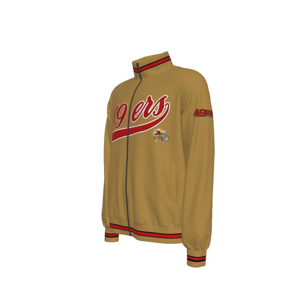 49ers gold rush  Raglan-Sleeve Stand Collar Jacket