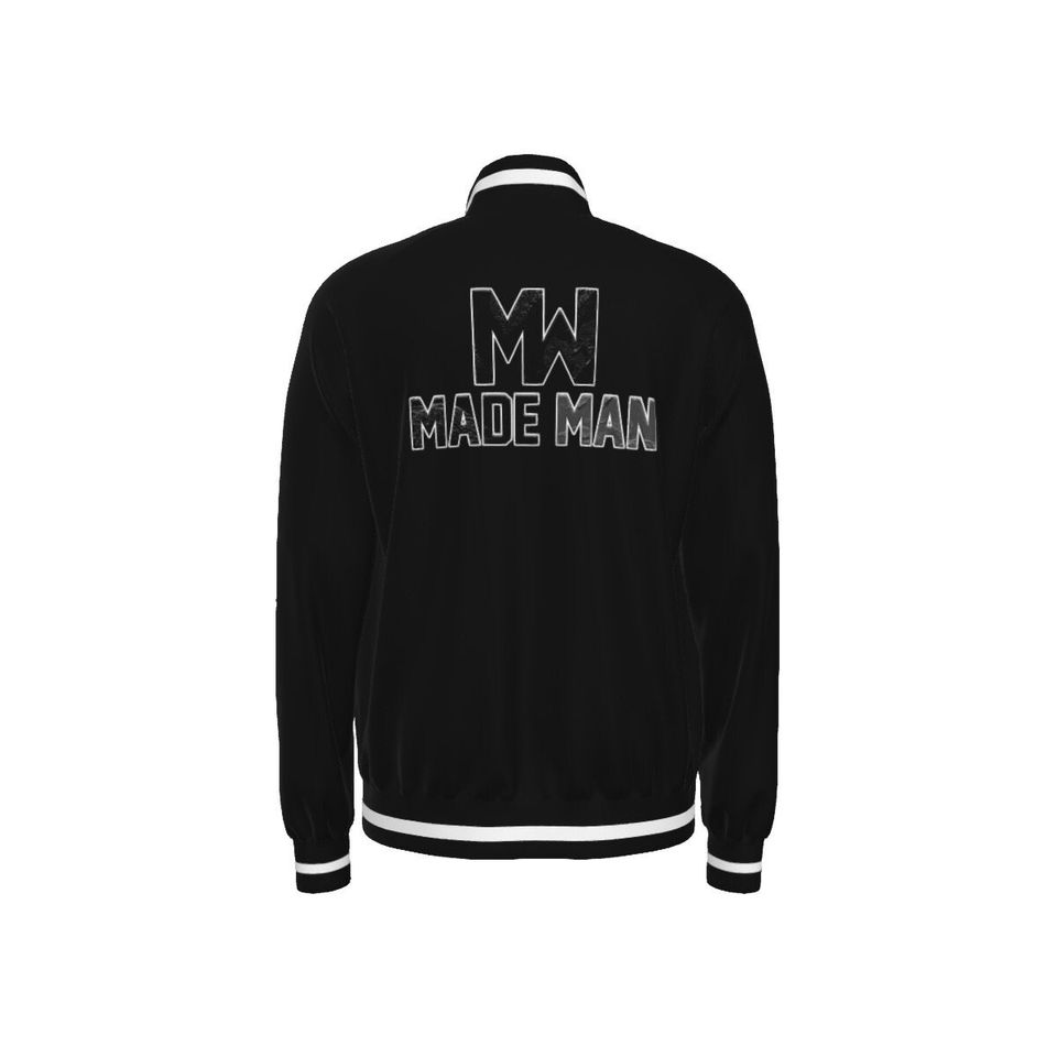 MADEMAN BLK|WHTE Raglan-Sleeve Stand Collar Jacket