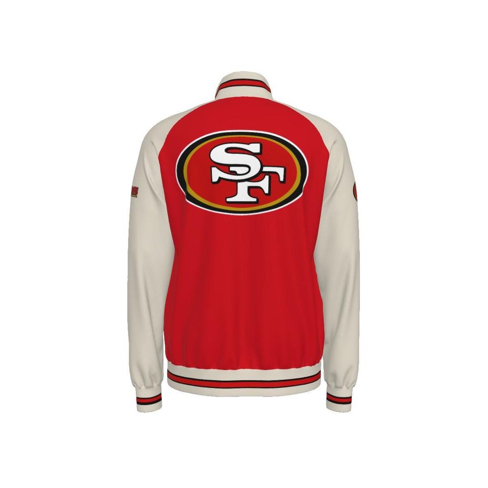 49ner SF  Raglan-Sleeve Stand Collar Jacket